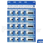 20 x everActive A23 Alkaline batteries 12V 8LR932 MN21 Alarms Remote GREAT VALUE