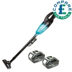 Makita DCL180 18V LXT Black Vacuum Cleaner With 2 x 6.0Ah Batteries