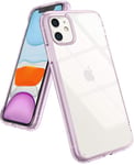 Ringke Coque pour iPhone 11 [Fusion] Transparente Polycarbonate Solide Rigide Back TPU Souple Bumper Étui Antichoc de Protection [Militaire Défense] pour Coque iPhone 11 - Lavender