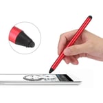 Dual-use Capacitive Universal Touch Screen Pen Stylus For Al Red