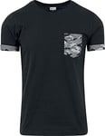 Urban Classics Men's Contrast Pocket Tee T-Shirt, Multicolour (Dark Camo 784), S