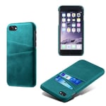 iPhone SE (2020) / 8/7 - KSQ Hårt läderskal med korthållare Grön