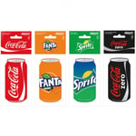4-pack doftgranar med doft av Coca-Cola, Sprite, Fanta &amp; Coca-Cola