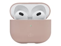 Dbramante1928 Costa Rica - Fodral För Trådlösa Hörlurar - Silikon, Återvunnen Plast - Rosa Sand - För Apple Airpods (3:E Generationen)