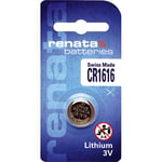 Renata CR1616.CU bouton au lithium de batterie, 50mAh