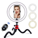 Suudada Octopus Tripod Live Fill Light 10 Inch Led Ring Light With Bluetooth Remote Control Desktop Mobile Phone Bracket-Black_Italy