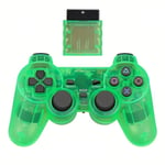 Trådlös Handkontroll Playstation 2 Transparent/Limegrön