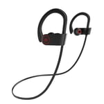SDJJ Fashion Bluetooth Earphone, Wireless Earphones Bluetooth 4.1 HiFi IPX7 Level in Ear Dubs Headphones, for Smartphones Laptops/Gym Office Home (Black)