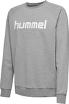 hummel Men's go cotton logo sweatshirt Grey Melange