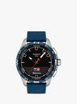 Tissot T1214204705106 Men's T-Touch Connect Solar Textile Strap Smart Watch, Blue/Black
