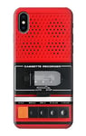 Red Cassette Recorder Graphic Case Cover For IPHONE X