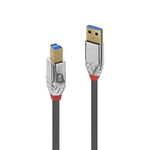 Lindy 0.5m USB B 3.0 Cable, USB-A Male to USB-B 3.0 Male Type B, Monitor, for External Hard Drive, Scanner, Printer, Cromo Line