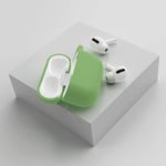 Compatible with Airpods Pro Case with Carabiner Keychain, Shockproof Full Protective Silicone Skin Case Cover [Front LED Visible] Wireless Charging Compatible with AirPods Pro 3rd Gen 2019 - Green
