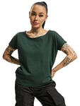 Urban Classics Women's Ladies Yarn Dyed Baby Stripe Tee T-Shirt, Multicolour (Dark-Green/Black 02055), X-Small