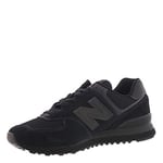 New Balance Homme NB 574 Sneakers, Noir (Triple Black ETE), 37.5 EU