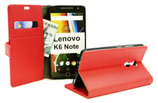 Standcase Wallet Lenovo K6 Note (Röd)