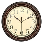 Vintage europeisk stil trä färg väggklocka