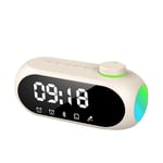 Portable  FM Radio Receiver Hifi Sound RGB Bluetooth Speaker with Clock2040