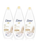 Dove Body Wash Nourishing Silk Natural Moisturiser for Silky Soft Skin, 3x720ml - Cream - One Size