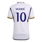 Real Madrid Kit Gara Home Nameset Nom et Numéro Modric 10 Étape 2022/2023,Adulte,Black/Purple