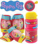 Peppa Pig Kids Bike Water Bottle Knee Pad Elbow Bell Skate Scooter Bicycle Cycle