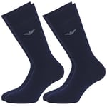 Emporio Armani Underwear Men's 2-Pack Short Socks, Marine, TU