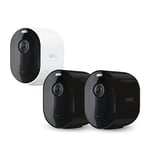 Arlo Pro 5 Security Camera Outdoor, 2K HDR, 3 Cam Kit Black (2) & White (1), Wireless CCTV, 6-Month Battery, Advanced Colour Night Vision, 2-Way Audio, With free trial of Arlo Secure Plan