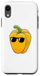 Coque pour iPhone XR Poivre jaune avec des lunettes de soleil Fille poivre jaune