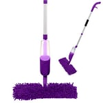 ANSIO Spray Mop Microfibre Floor Mop with Spray Reusable Microfiber Pad (Machine Washable) and Refillable Bottle. Suitable for Wood, Vinyl, Marble, Tiles and Laminate Floor Cleaning -Purple