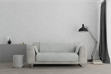 Italian Bed Linen Comfort Housse de canapé, 100% Polyester, Gris Clair, 2 Places
