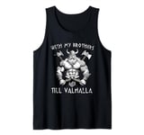 Odins Brothers Valhalla Warrior Gym Viking Beard Axes Runes Tank Top