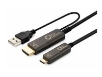 Microconnect Premium - Videokort - 24 Pin Usb-C Hane Till Hdmi Hane - 20 M - Svart - Active Optical Cable (Aoc), 4K60hz Stöd