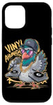 Coque pour iPhone 14 Pro Pigeon DJ cool avec lunettes de soleil et platines