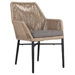 Atleve Alma karmstol aluminium antracit och konstrotting beige B62 cm
