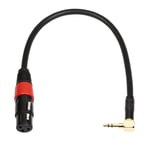 Oluote Right Angle 3.5mm (1/8 inch) TRS Male to XLR 3 Pin Female Stereo Audio Cable Auxiliary Cable for MP3, Speakers, Microphone etc