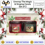 Yankee Candles Unwrap The Magic 411g & Carols 411g Luxury Scented Set