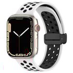 Silikonarmband Sport Apple Watch Ultra 2 49mm Vit/Svart