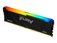 Kingston Fury Beast Rgb - Ddr4 - Sats - 64 Gb: 2 X 32 Gb - Dimm 288-Pin - 1600 Mhz / Pc4-25600 - Cl16 - 1.35 V - Ej Buffrad - Icke Ecc - Svart