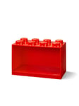 LEGO BRICK SHELF 8 KNOBS - RED