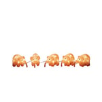 Konstsmide LED Acrylic Elephants, Set of 5, Pink, 40 Warm White Diodes, 24 V, Outdoor (IP44), 3.6 W, White Cable - 6256-343
