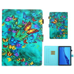 Huawei MediaPad M5 Lite 10 pattern leather flip case - Colorful Butterflies