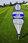 POWERSHOT Soccer Wall - Mannequin défensif à l’unité - Vendu sans Barre mais Disponible en Option - Couleur au Choix (Mannequin Bleu + Barre de Slalom télescopique)