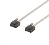 Cat6a U/UTP Nätverkskabel platt RJ45 grå 500MHz 0.5M