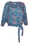 Almost Famous Teal Floral Tie Top Size 10 NWT Sample SP £119