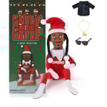 Snoop On A Stoop Tomtefigur Svart Tomtefigur Handgjord Hip Hop Dockad Plyschleksak Present Passar för Hem Trädgård Hund med Presentask