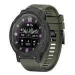 For Garmin Instinct Crossover Solar 22mm Quick Release Silicone Watch Band(Army Green)