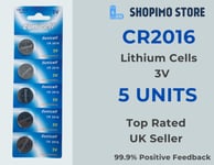 5 x CR2016 2016 3V Battery Button Coin Cell Batteries  DL2016 LM2016 UK Seller