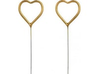 Partydeco Cold Fires Hjärta, Guld, 16,5 Cm, En Storlek