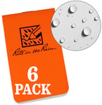 Allvær On-The-Go Mini-notatbok - Heftet (OTGOR71) Oransje, 6-pakning