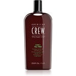 American Crew Hair & Body 3-IN-1 Tea Tree Shampoo, Balsam og Brusegel 3-i-1 til mænd 1000 ml